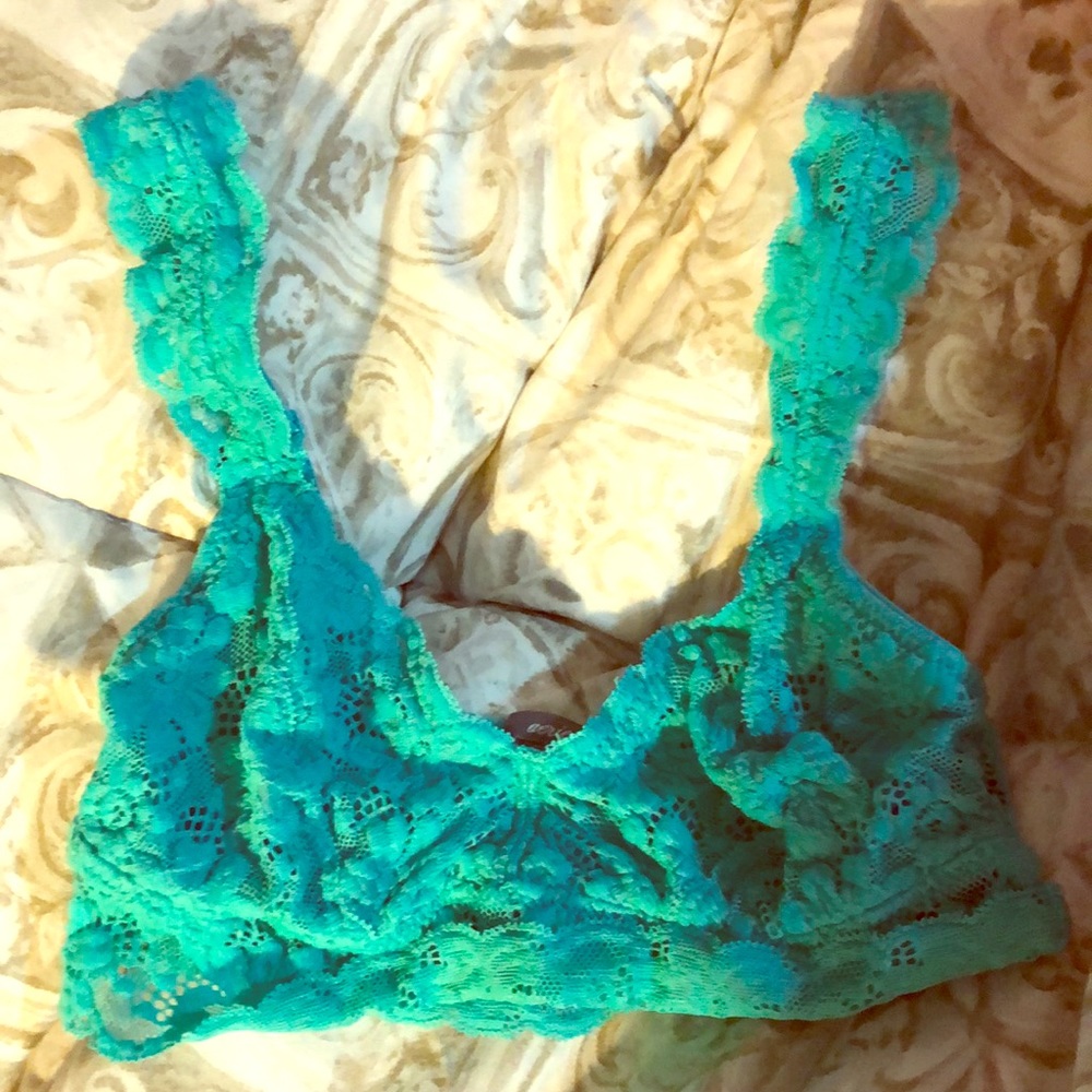 teal bralette